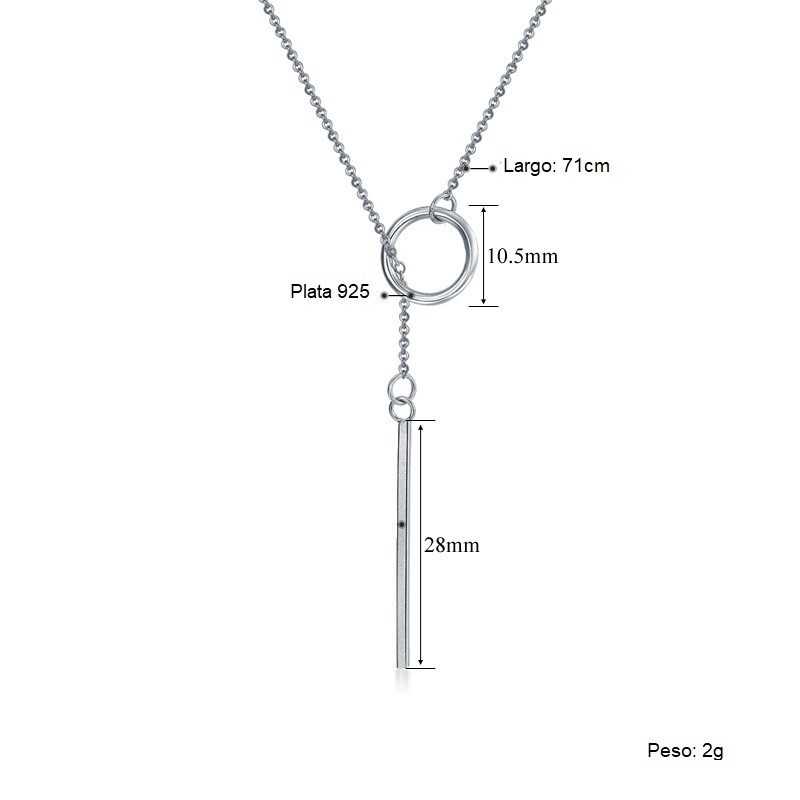 Collar Dije Elegante En Plata