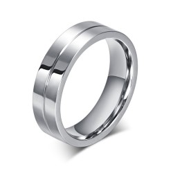 Argollas de matrimonio con zirconias en acero inoxidable