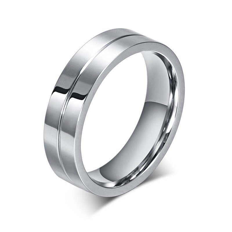 Argollas de matrimonio con zirconias en acero inoxidable