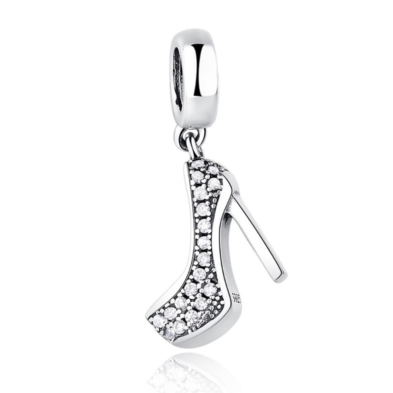 Dije Stiletto En Plata Y Zirconias