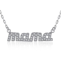 Collar mamá día de las madres en plata