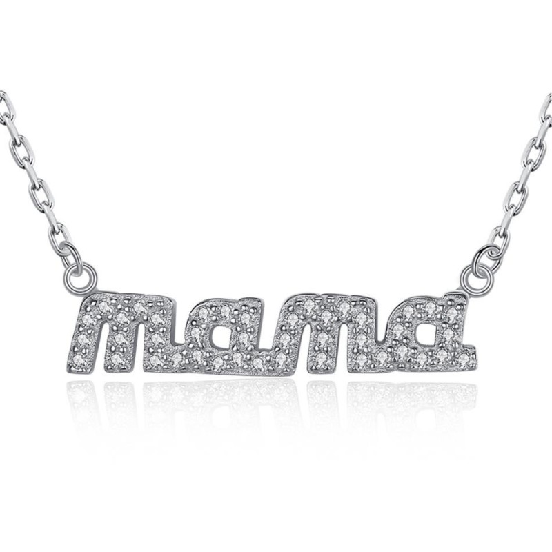Collar mamá día de las madres en plata