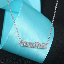 Collar mamá día de las madres en plata