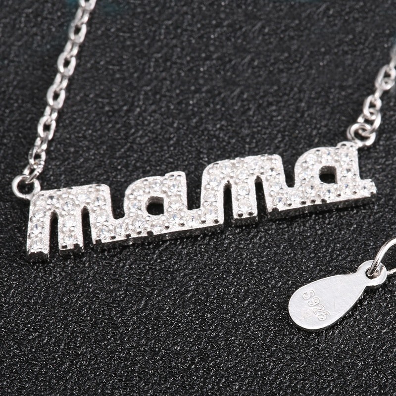 Collar mamá día de las madres en plata