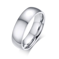 Argollas de matrimonio plateadas en acero inoxidable
