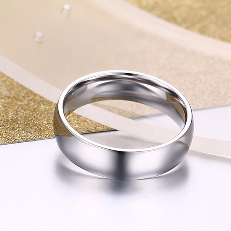 Argollas de matrimonio plateadas en acero inoxidable