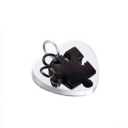 Collares para parejas de Acero Inoxidable en Forma de Fichas