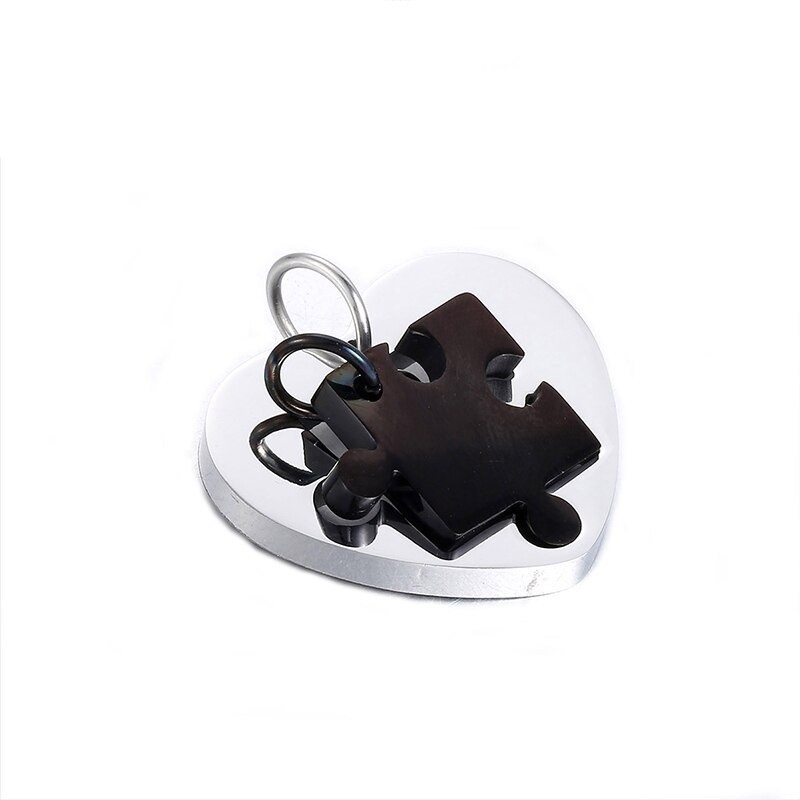 Collares para parejas de Acero Inoxidable en Forma de Fichas