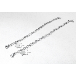 Brazaletes pulseras para pareja estrella personalizable en acero inoxidable