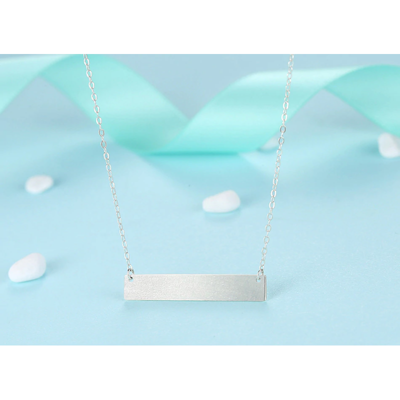 Dije en plata para grabado de nombre personalizado