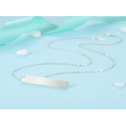 Dije en plata para grabado de nombre personalizado
