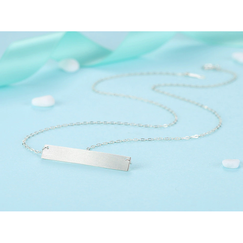 Dije en plata para grabado de nombre personalizado