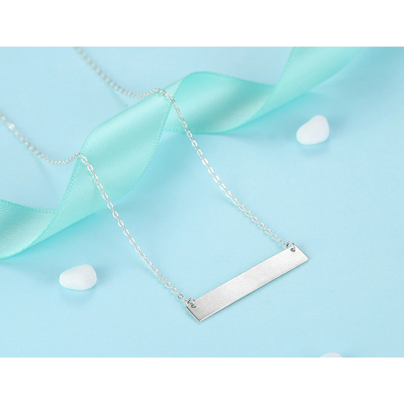 Dije en plata para grabado de nombre personalizado