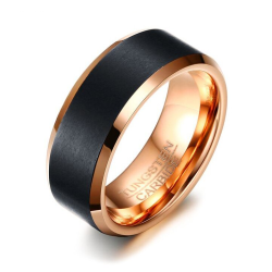Argolla para hombre en tungsteno