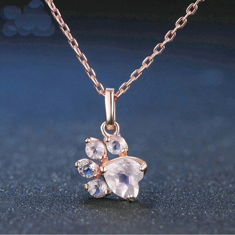 Set de plata garra de perro en cuarzo