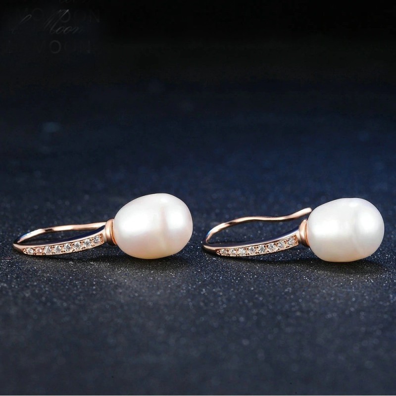 Aretes gota de perla en plata