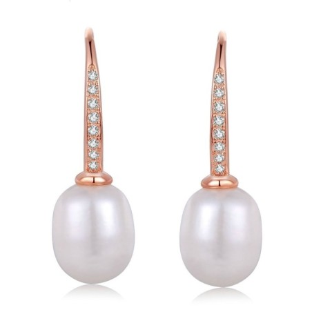 Aretes gota de perla en plata