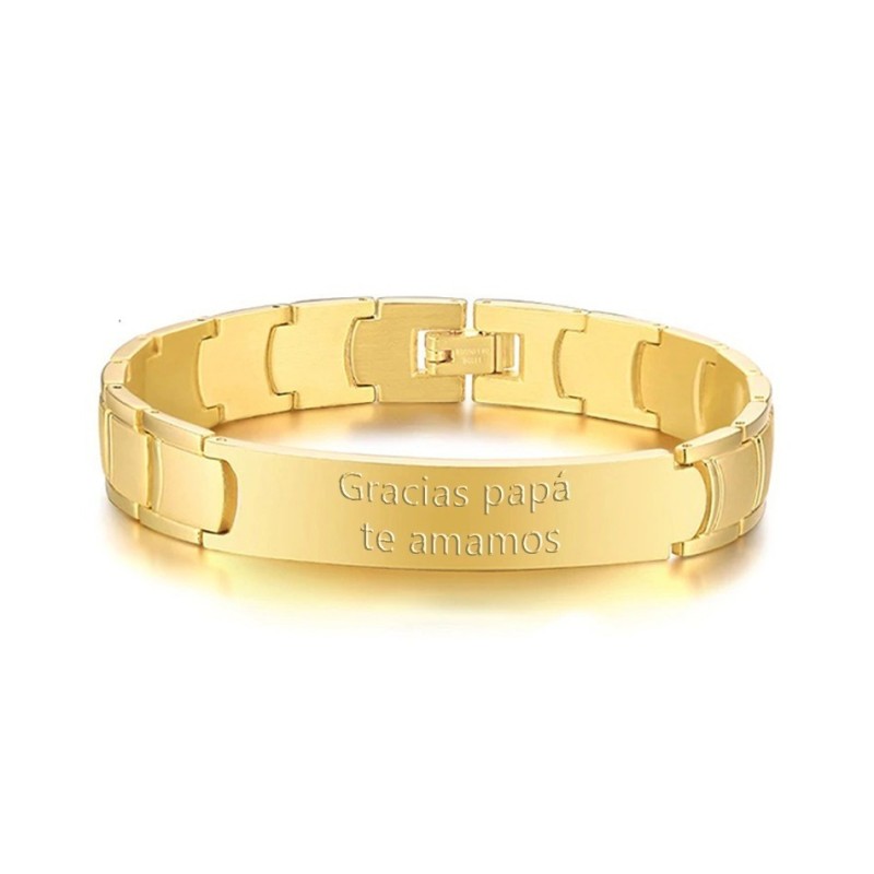 Brazalete Para Hombres Personalizado En Acero Inoxidable