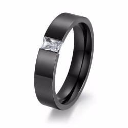 Argollas de matrimonio zirconia en acero inoxidable