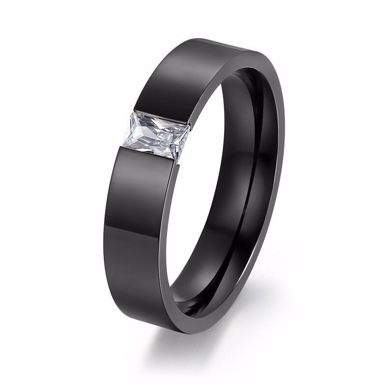 Argollas de matrimonio zirconia en acero inoxidable