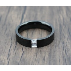 Argollas de matrimonio zirconia en acero inoxidable