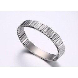 Brazalete Elástico Para Hombres Personalizado En Acero Inoxidable