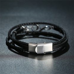 Brazalete para hombres nota musical en acero inoxidable