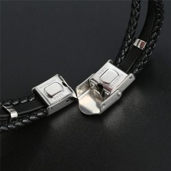 Brazalete para hombres nota musical en acero inoxidable
