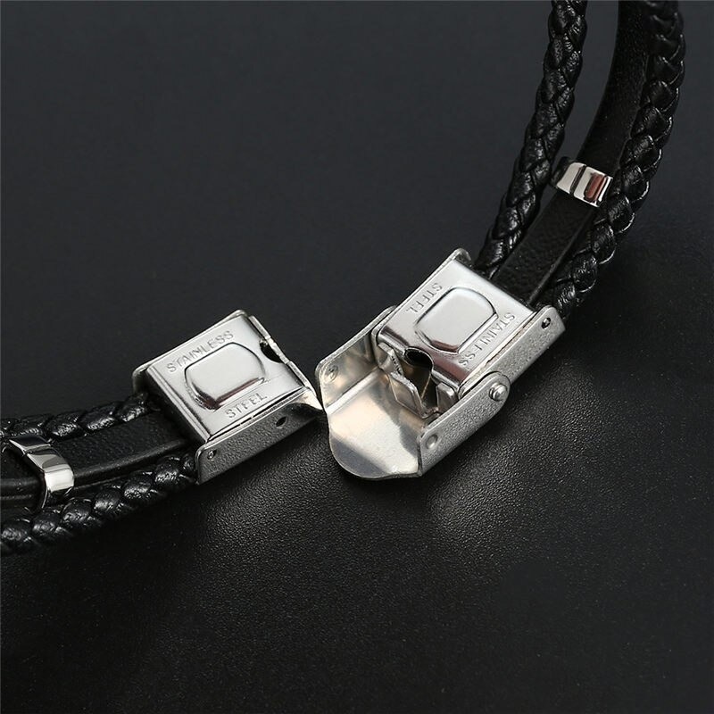 Brazalete para hombres nota musical en acero inoxidable