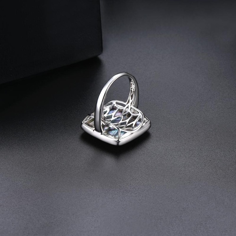 Anillo sofisticado de abulón en plata