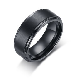 Argollas de matrimonio negras en tungsteno