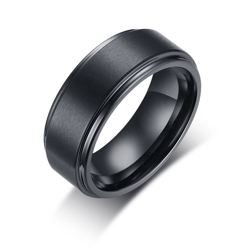 Argollas de matrimonio negras en tungsteno