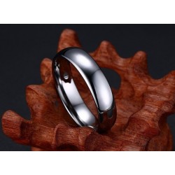 Argollas de matrimonio en tungsteno plateadas
