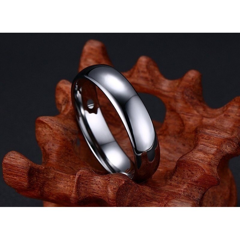 Argollas de matrimonio en tungsteno plateadas
