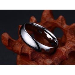 Argollas de matrimonio en tungsteno plateadas
