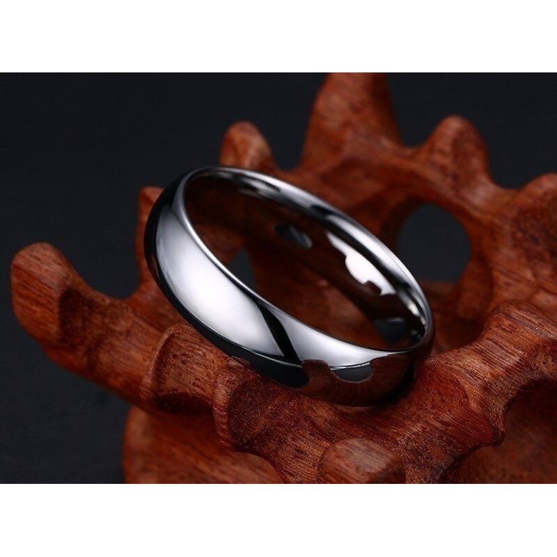 Argollas de matrimonio en tungsteno plateadas