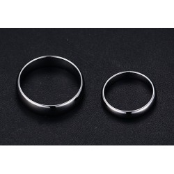 Argollas de matrimonio en tungsteno plateadas