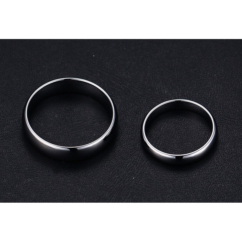 Argollas de matrimonio en tungsteno plateadas