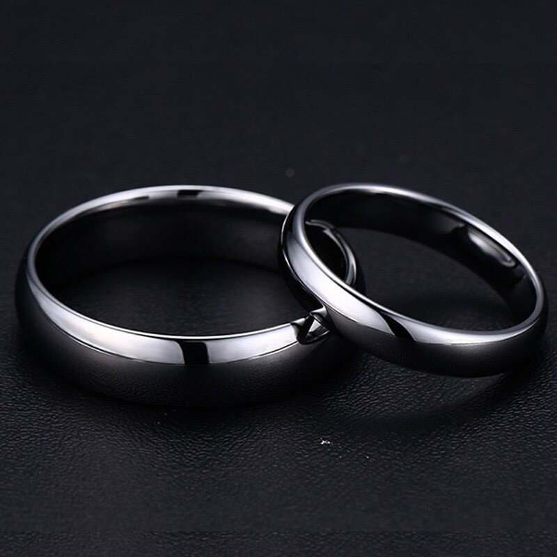 Argollas de matrimonio en tungsteno plateadas