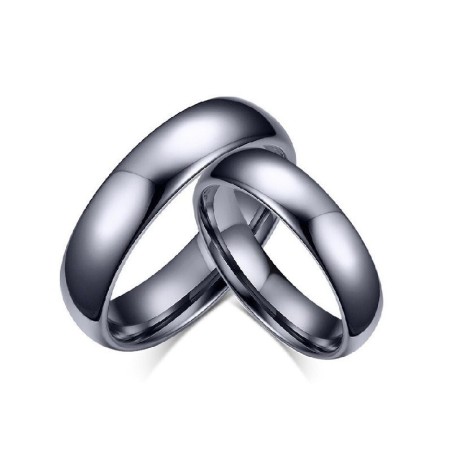 Argollas de matrimonio en tungsteno plateadas