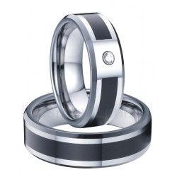 Argollas de matrimonio en tungsteno negras
