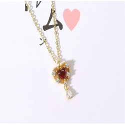 Dije con cadena corazón de amor en plata