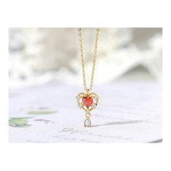 Dije con cadena corazón de amor en plata