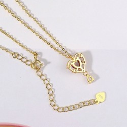 Dije con cadena corazón de amor en plata