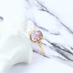 Anillo de compromiso estilo vintage con amatista en plata