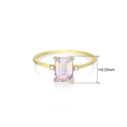 Anillo de compromiso con ametrina en plata