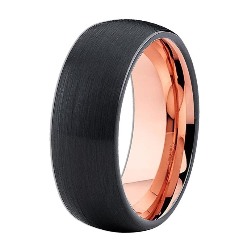Argollas de matrimonio en tungsteno negro mate