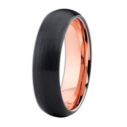Argollas de matrimonio en tungsteno negro mate