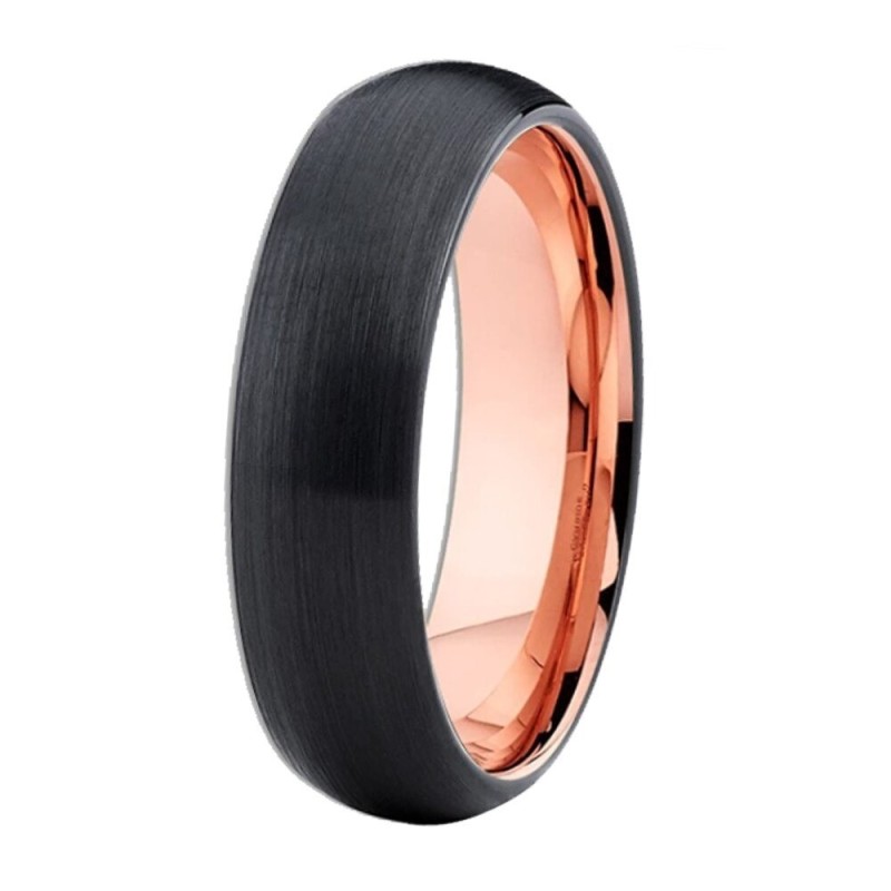 Argollas de matrimonio en tungsteno negro mate