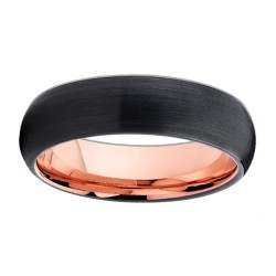 Argollas de matrimonio en tungsteno negro mate